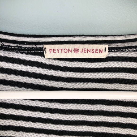 Peyton Jensen Evereve Striped High Low Top M - Picture 3 of 6